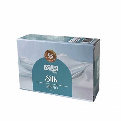 Мыло туалетное Silk, Ayur Plus, 100 гр