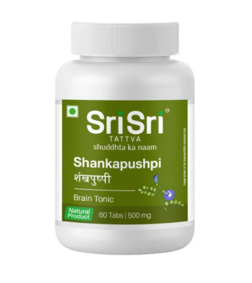 Шанкапушпи Шри Шри, Shankapushpi - средство для улучшения работы мозга, 60 таб