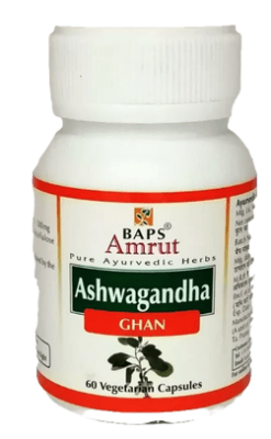 Ашвагандха Гхан, Ashwagandha Ghan, Baps Amrut, 60 кап