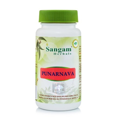 Пунарнава таблетки, Punarnava Sangam Herbals, 60 таб