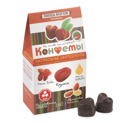 Конфеты шоколадные Theobroma Курага с абрикосовой косточкой