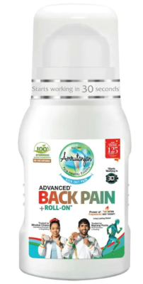 Разогревающий бальзам Advance Back Pain Roll, Amrutanjan, 50 мл