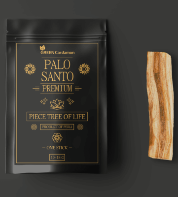 Палочка Пало Санто, Palo Santo Premium — Piece Tree of Life, Green Cardamon, 1 шт.  13-18 г