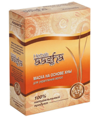 Маска на основе хны для укрепления волос, Aasha Herbals, 80 г