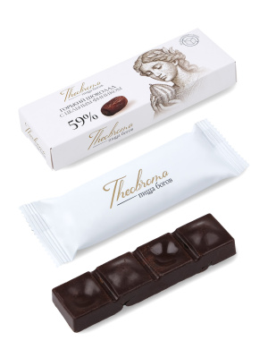Горький шоколад 59% без добавления сахара с цельным фиником, Theobroma, 30 гр