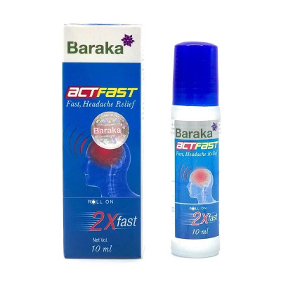 Бальзам ролик АктФаст, ActFast от головной боли из семян черного тмина, Baraka, 10 мл