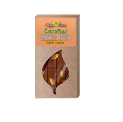 Шоколад молочный из кэроба не обжаренного с миндалем, 85 гр