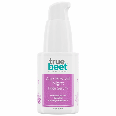 Ночная сыворотка для лица Age Revival антивозрастная с экстрактом Ракитника, Бакучиолом и Пептидами, Truebeet, 30 мл