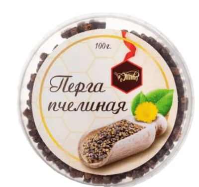 Перга пчелиная гранулированная в ПЭТ баночке, 100 г