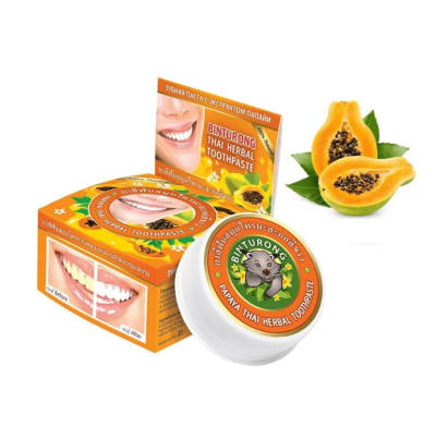 Зубная паста с экстрактом Папайи (Papaya Thai Herbal Toothpaste), Binturong, 33 гр