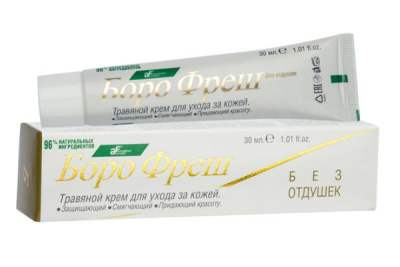 Травяной крем для ухода за кожей Боро Фреш, Без отдушек, 30 мл