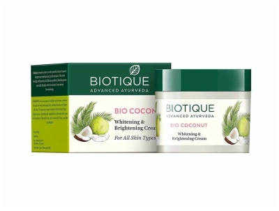 Крем для лица с Кокосом отбеливающий, Biotique, 50 гр