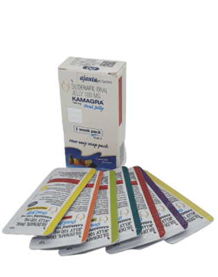 Камагра гель Kamagra Oral Jelly — для улучшения эрекции, 7 пакетиков
