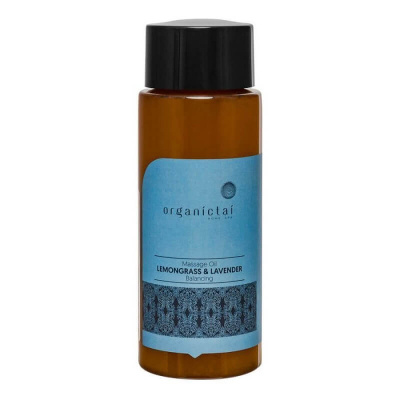 Массажное масло Лемонграсс и Лаванда, антицеллюлитное, от растяжек, Organic Tai, 100 мл