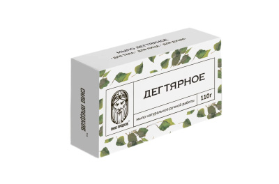 Дегтярное мыло (10% натурального дегтя), Сила предков, 110 гр