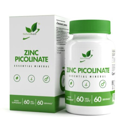 Цинк Пиколинат (Zinc Picolinate) NaturalSupp, 60 капсул