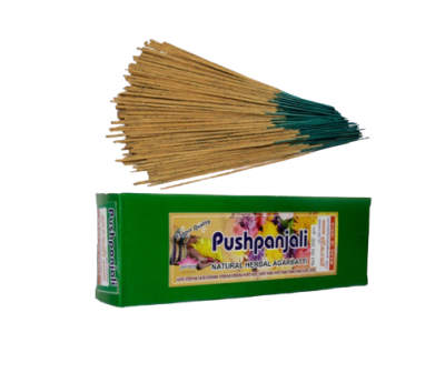 Благовоние Пушпанджали Масала (Pushpanjali Masala) с пыльцой Афродезия Пачули Лотос, 200гр