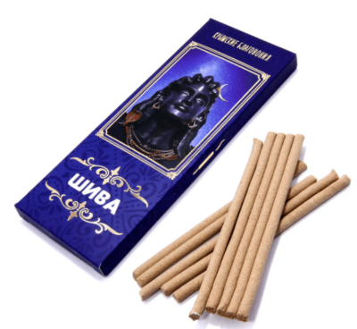 Натуральные крымские благовония Шива, с подставкой, 10 палочек