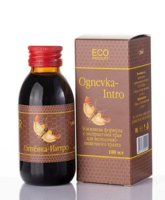 Огнёвка Интро - усиленная формула с экстрактами трав для желудочно-кишечного тракта, жива, 100 мл