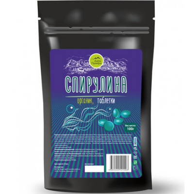 Спирулина (Spirulina organic) Органик, Дары Памира, 100 гр таблетки