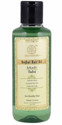 Натуральное масло для волос Тулси, Tulsi Oil Khadi, 210 мл