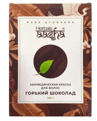 Травяная краска для волос с лечебным эффектом (Горький шоколад), 100 гр