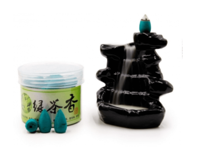 Благовония пуля, стелющийся дым конусы, Green Tea Свежесть утра Зеленый чай, НЕМ, 45 шт