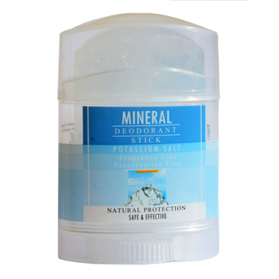 Дезодорант-Кристалл ДеоНат, цельный кристалл-минерал, стик плоский, вывинчивающийся (twist-up), 70 гр