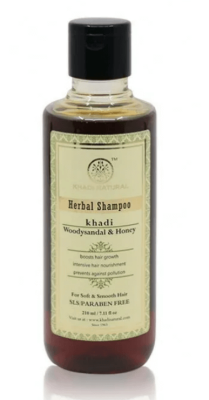 Шампунь Сандал и мед, Кхади, Woody Sandal & Honey Shampoo SLS FREE, Khadi, 210 мл