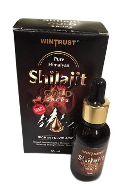 Капли Shilajeet Gold drops (Шиладжит) WinTrust - антиоксидант для улучшения иммунитета и памяти, 30 мл