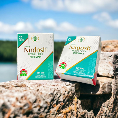 Нирдош ингалятор с фильтром «Мята» (Nirdosh Icey Mint Dhoompan), 20 шт