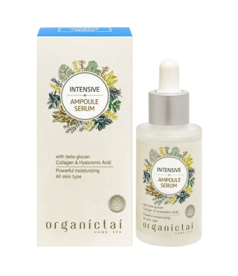 Интенсивная ампульная сыворотка с Бета-Глюканом, коллагеном и гиалуроновой кислотой, Organic Tai, 35 мл