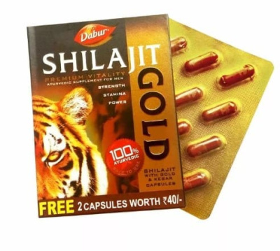 Шиладжит голд Дабур (Shilajit Gold Dabur) мужская сила, 10 капс.