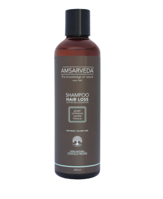 Шампунь против выпадения волос с мятой, амлой и имбирем Shampoo Hair Loss Active Rejuvenation, Amsarveda, 250 мл
