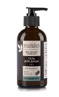 Гель для душа Mi&ko дубовый мох 2 в 1, 200 мл
