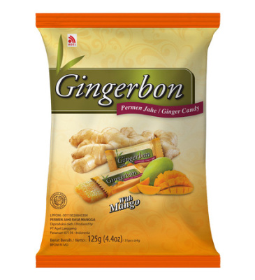 Мармелад имбирный со вкусом Манго 125 гр, Gingerbon