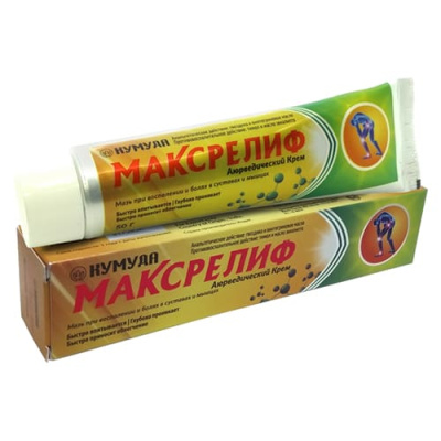 Аювердический крем Макс Релиф (MAXRELIEF Ayurvedic cream), Kumuda, 50 гр