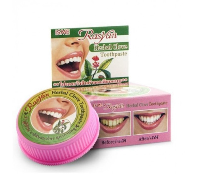 Натуральная отбеливающая зубная паста с гвоздикой Isme Rasyan Herbal Clove, 25 гр